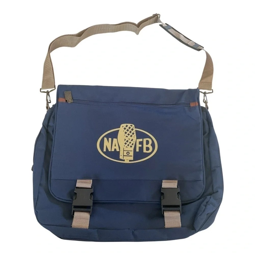 🎙️ NAFB National Association of Farm Broadcasting Messenger Bag – Navy Blue